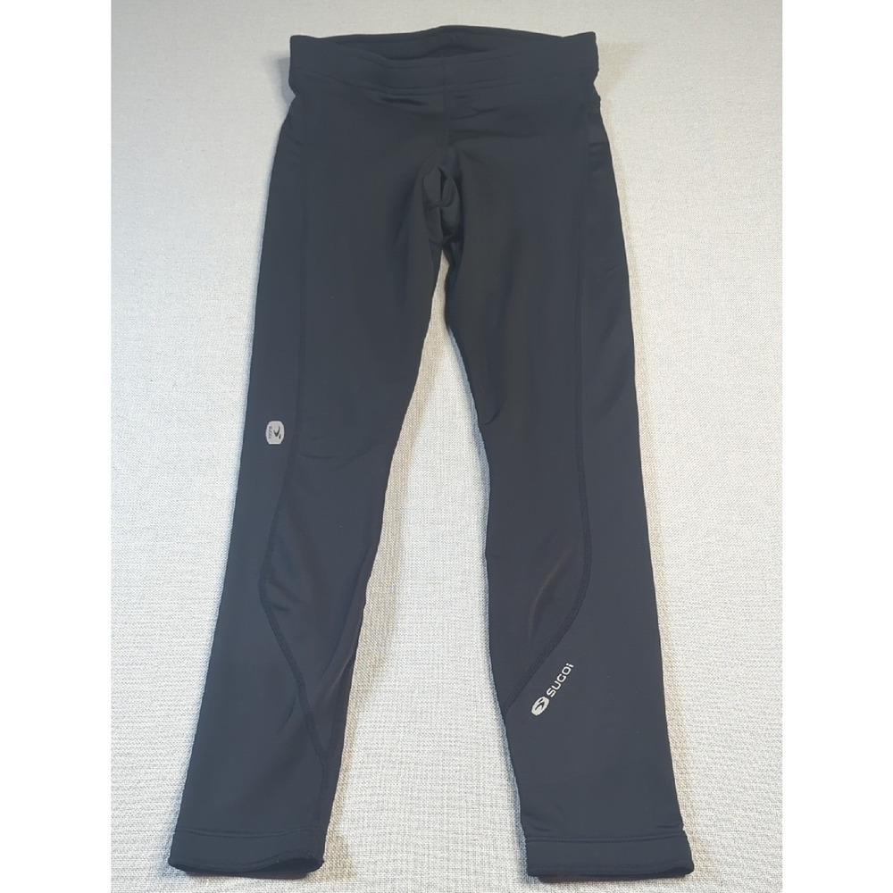Sugoi Midzero Black Running Leggings Size M Reflective Athletic Leggings